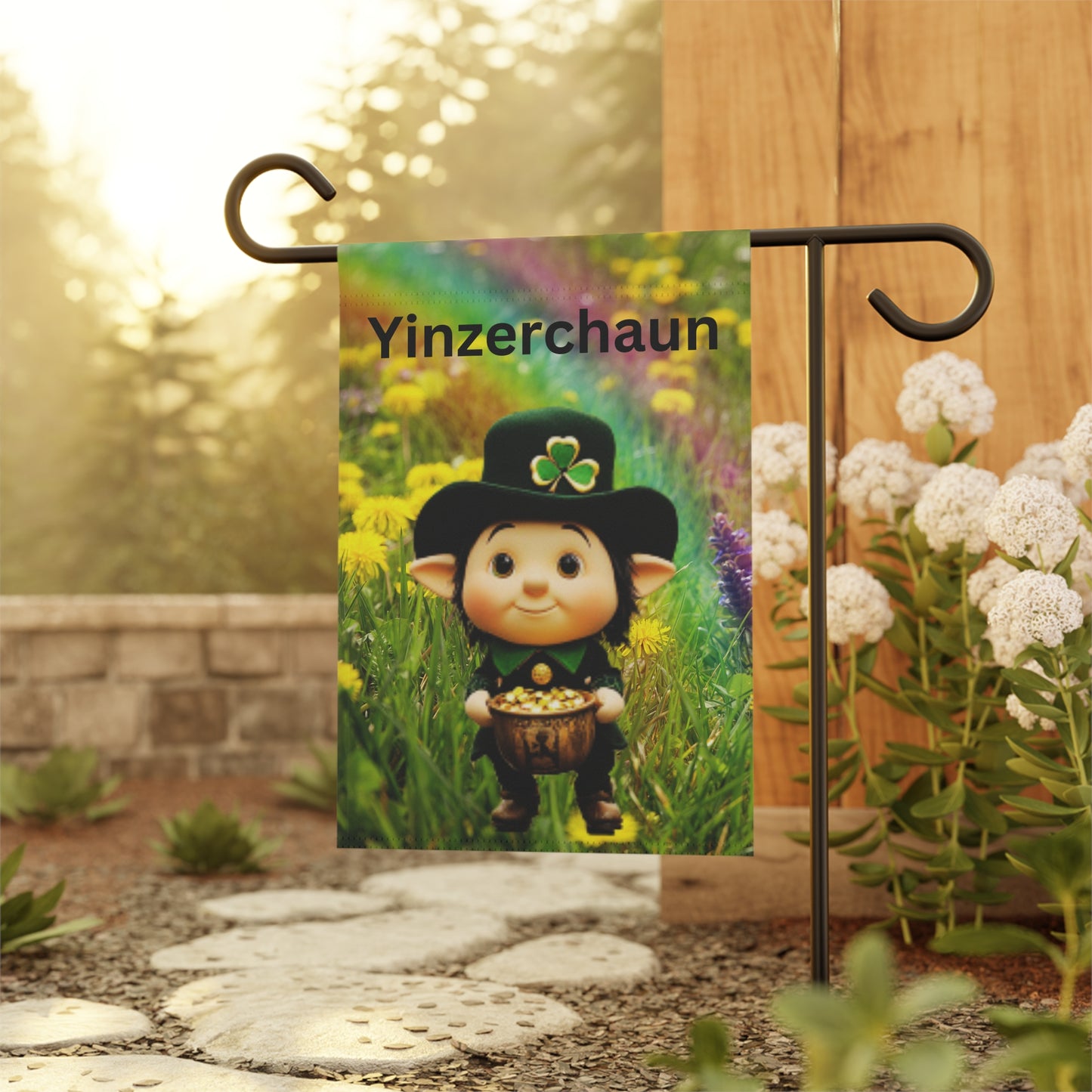 Whimsical Garden Banner - 'Yinzerchaun' Design for Spring Celebrations