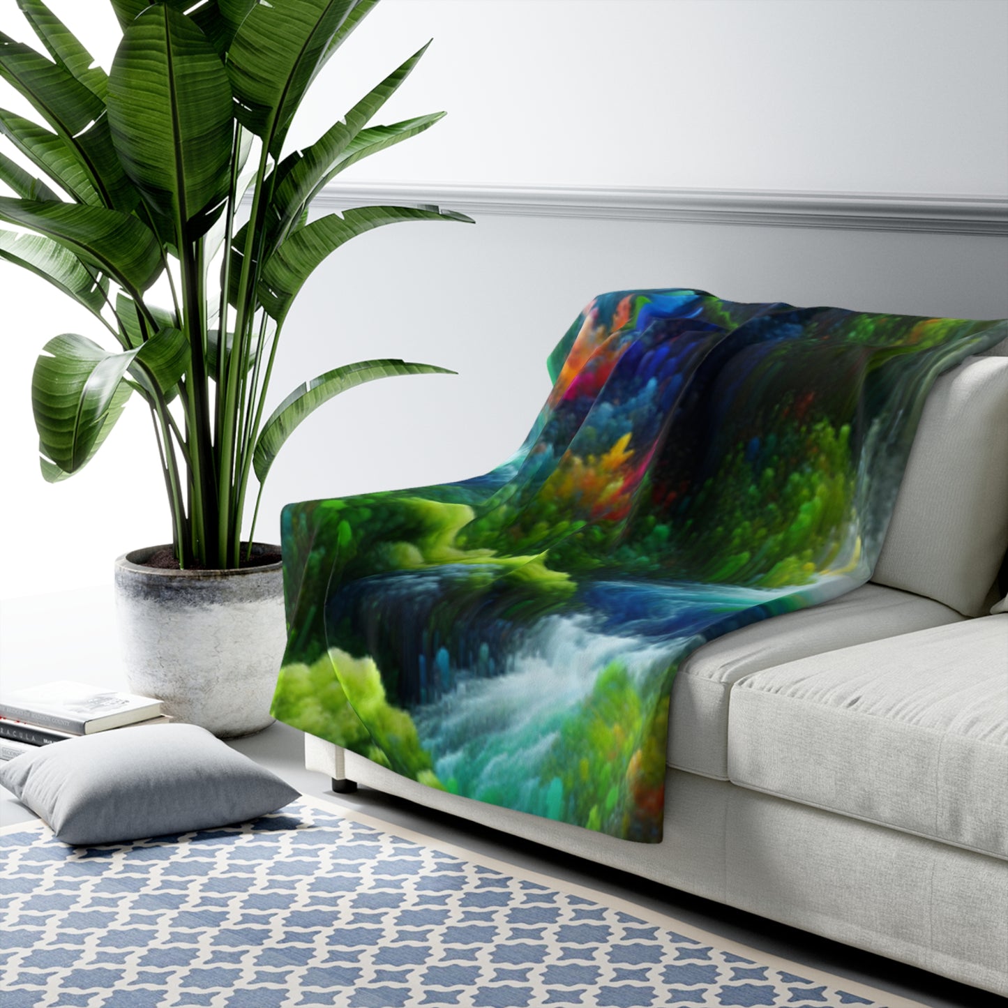 Sherpa Fleece Blanket Crystal Waterfall