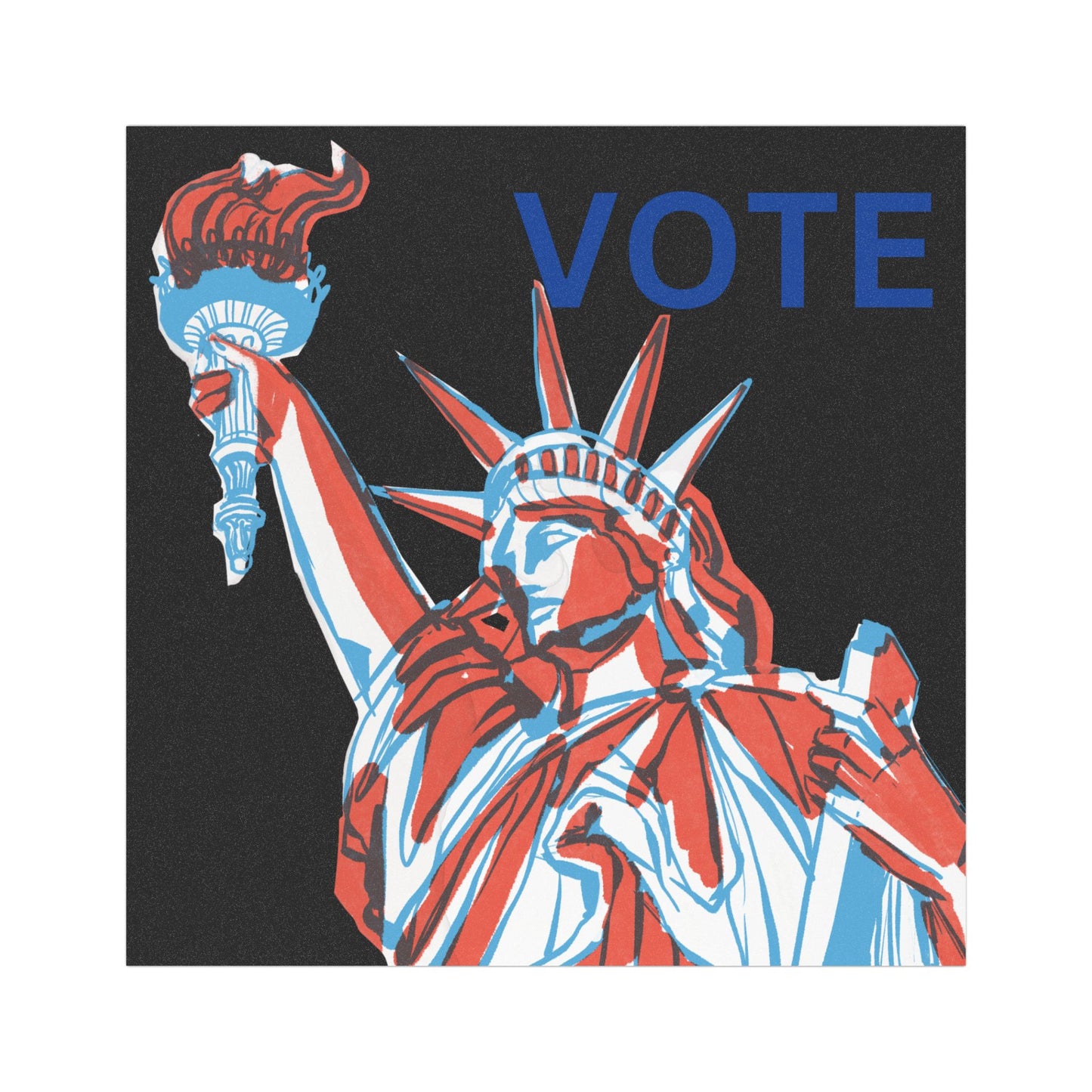 Car Magnets lady liberty  vote blue