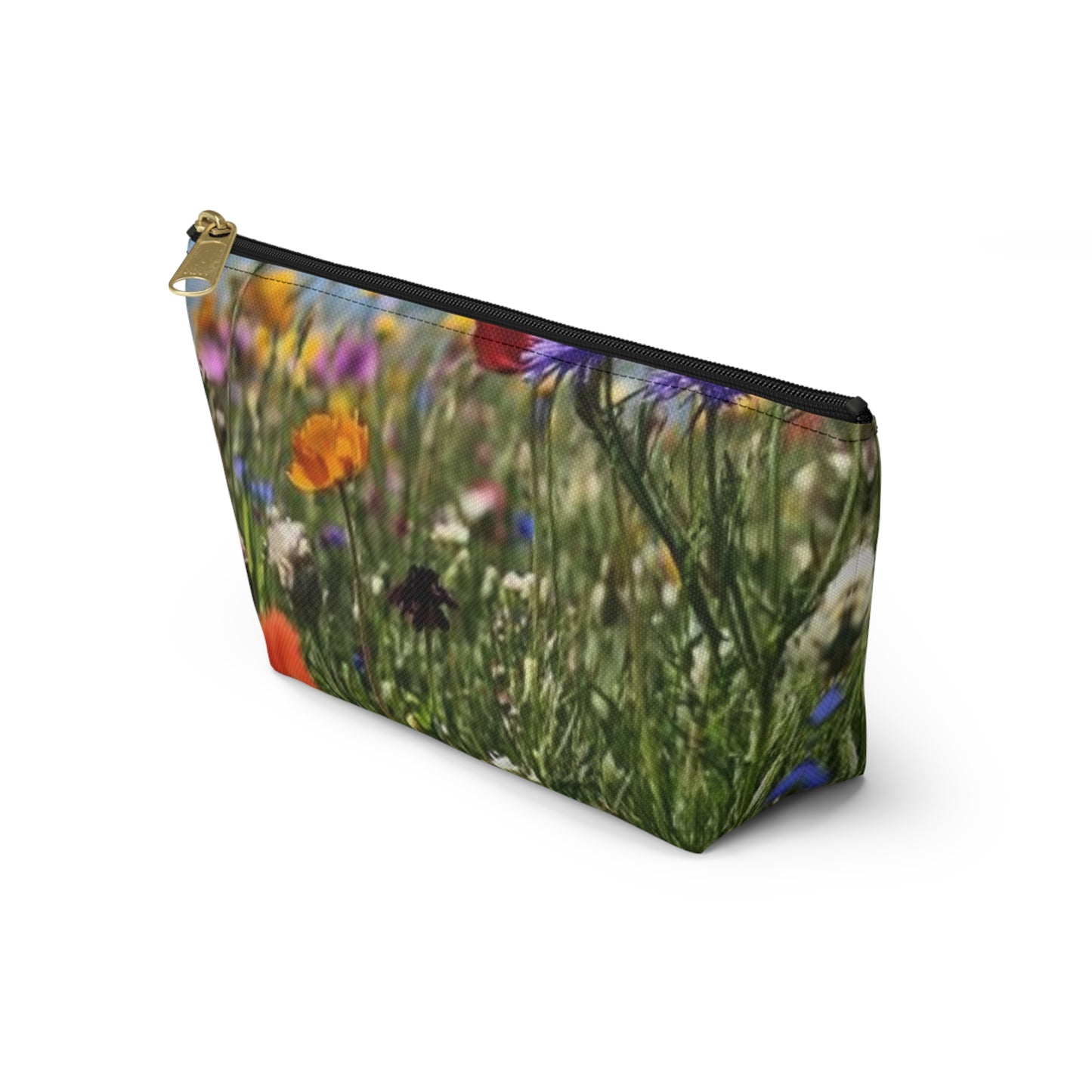 Accessory Pouch w T-bottom Field of flowers