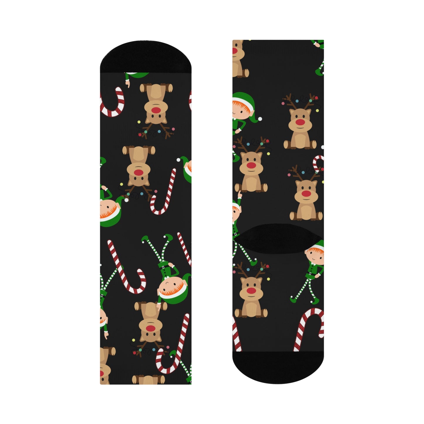 Cushioned Crew Socks Reindeer