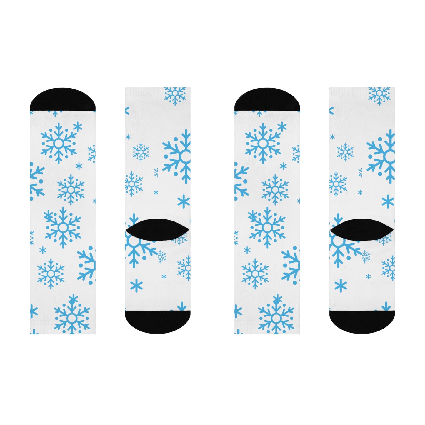 Cushioned Crew Socks Snowflakes