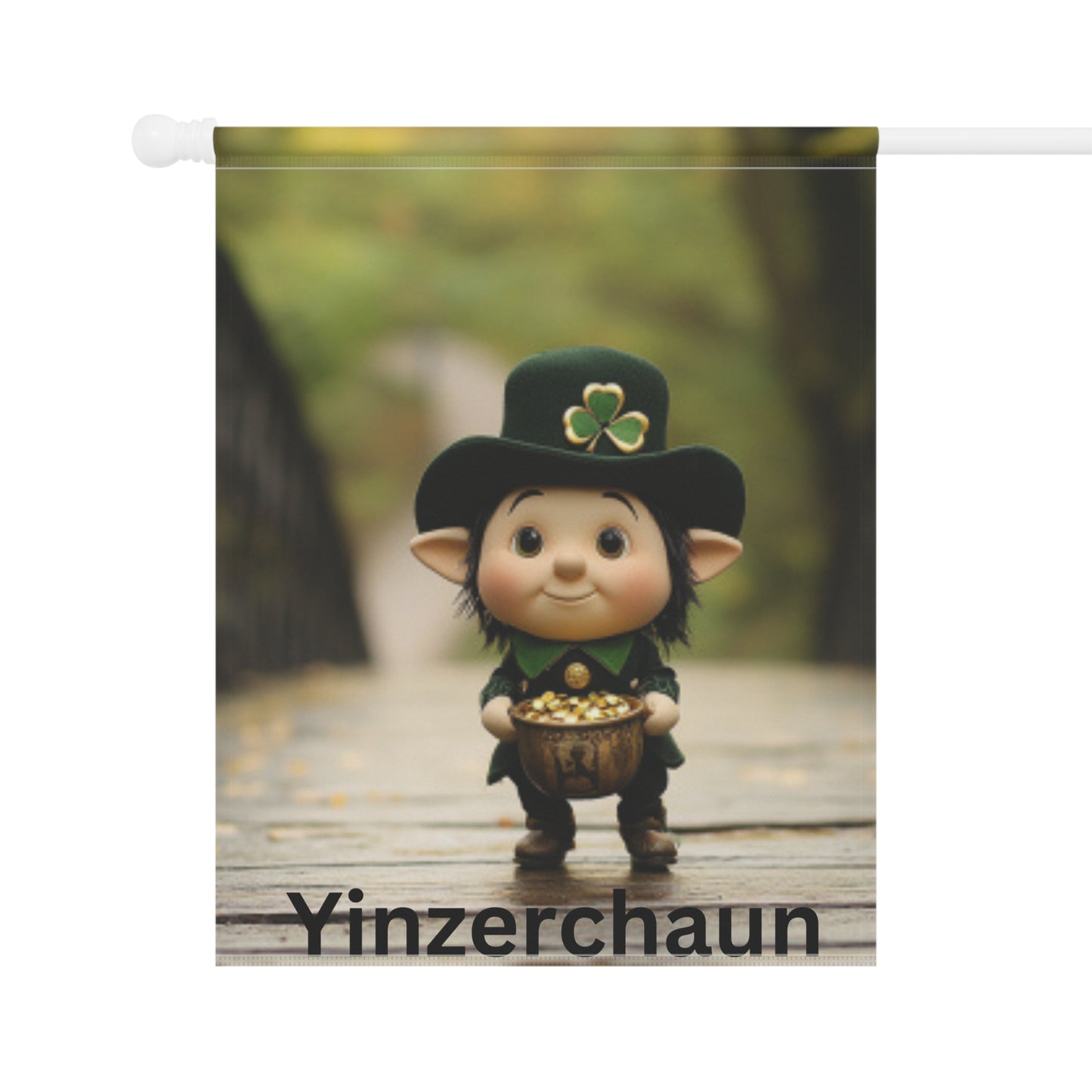 Whimsical Garden Banner - 'Yinzerchaun' St. Patrick's Day Decoration