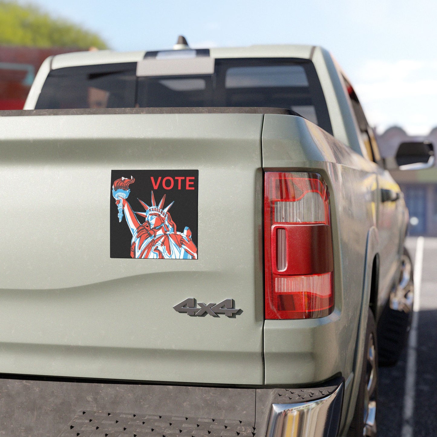 Car Magnets  lady liberty  vote  red