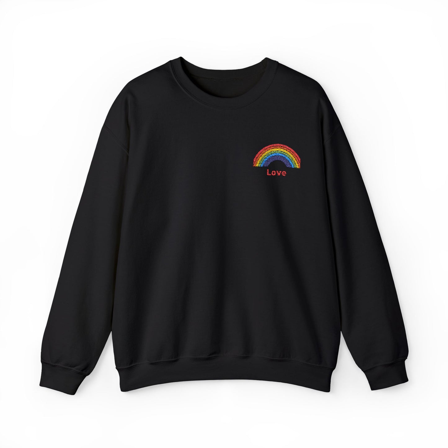 Rainbow Love Crewneck Sweatshirt - Unisex Heavy Blend