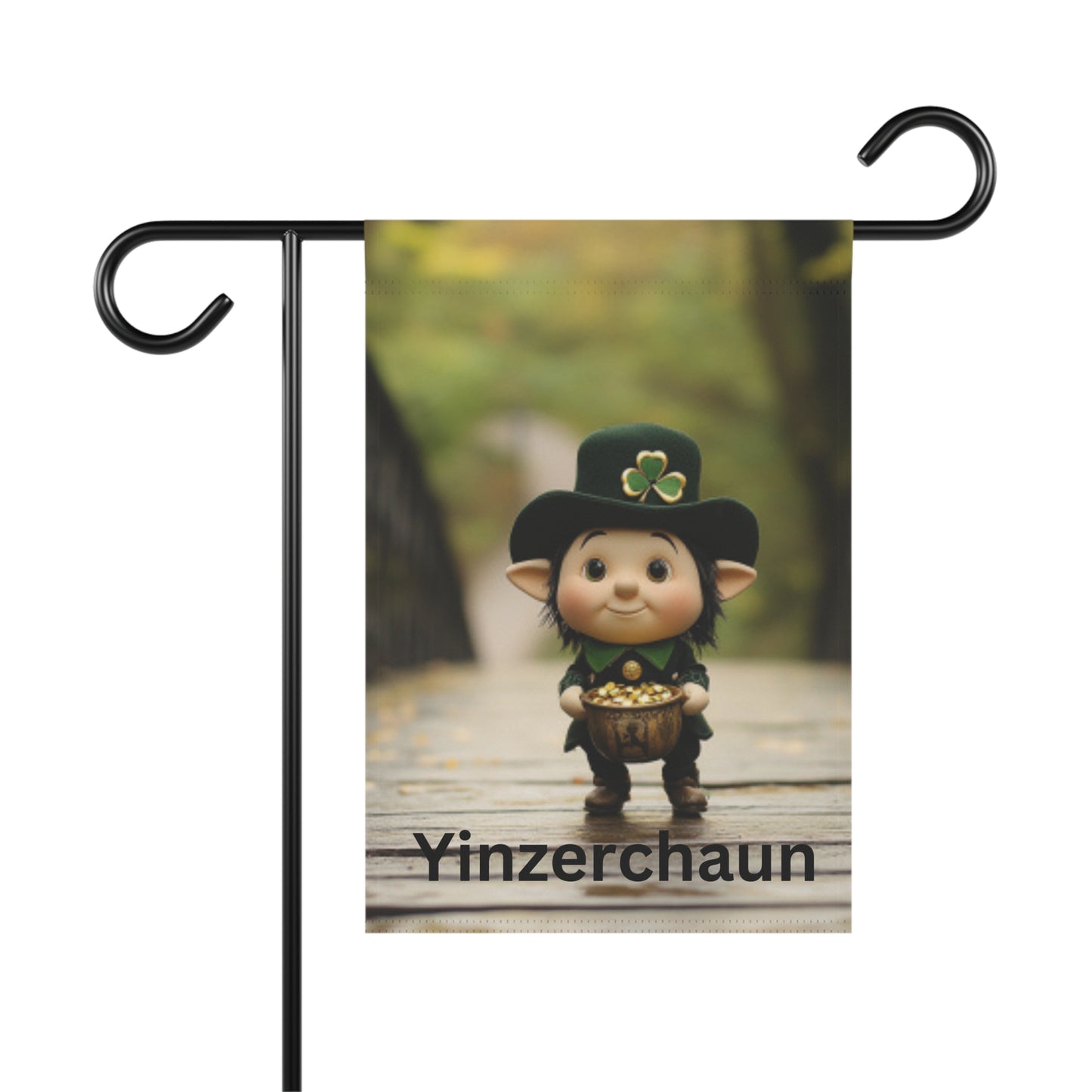 Whimsical Garden Banner - 'Yinzerchaun' St. Patrick's Day Decoration