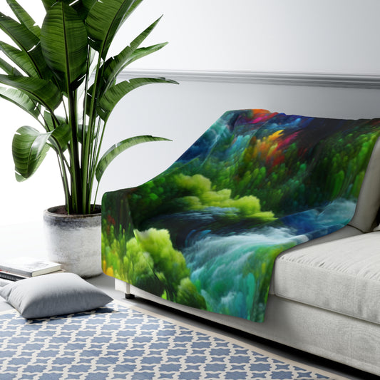 Sherpa Fleece Blanket Crystal Waterfall