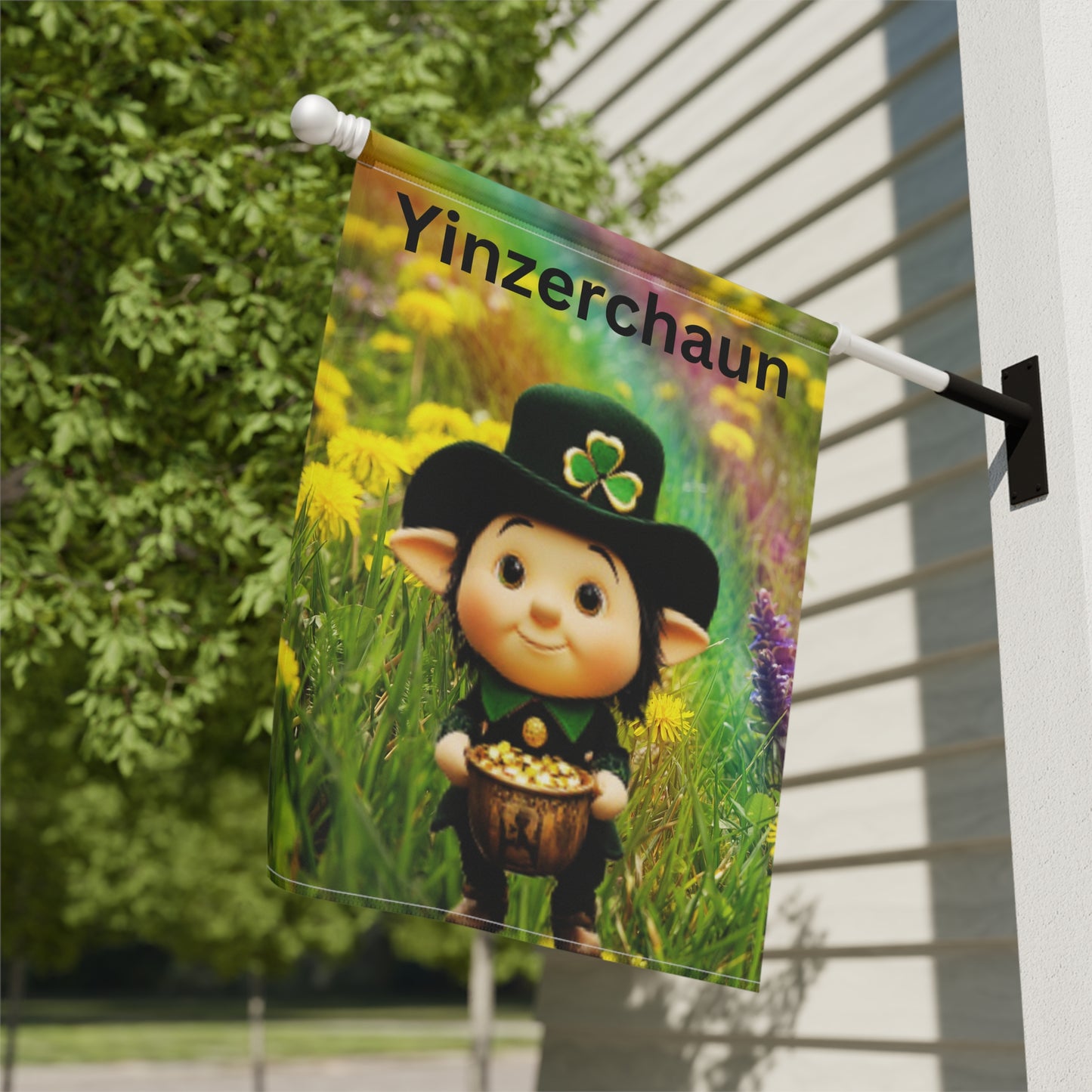 Whimsical Garden Banner - 'Yinzerchaun' Design for Spring Celebrations