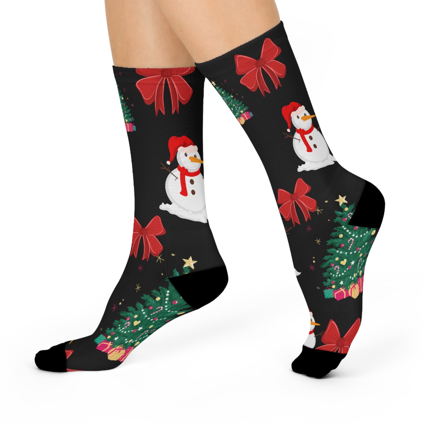 Cushioned Crew Socks Snowmen