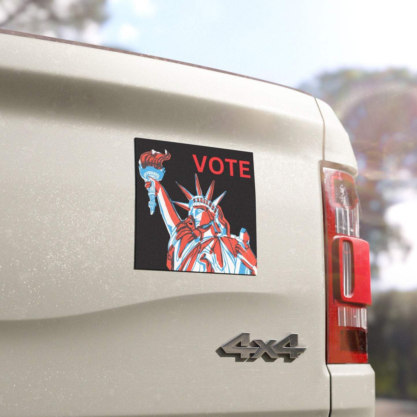 Car Magnets  lady liberty  vote  red