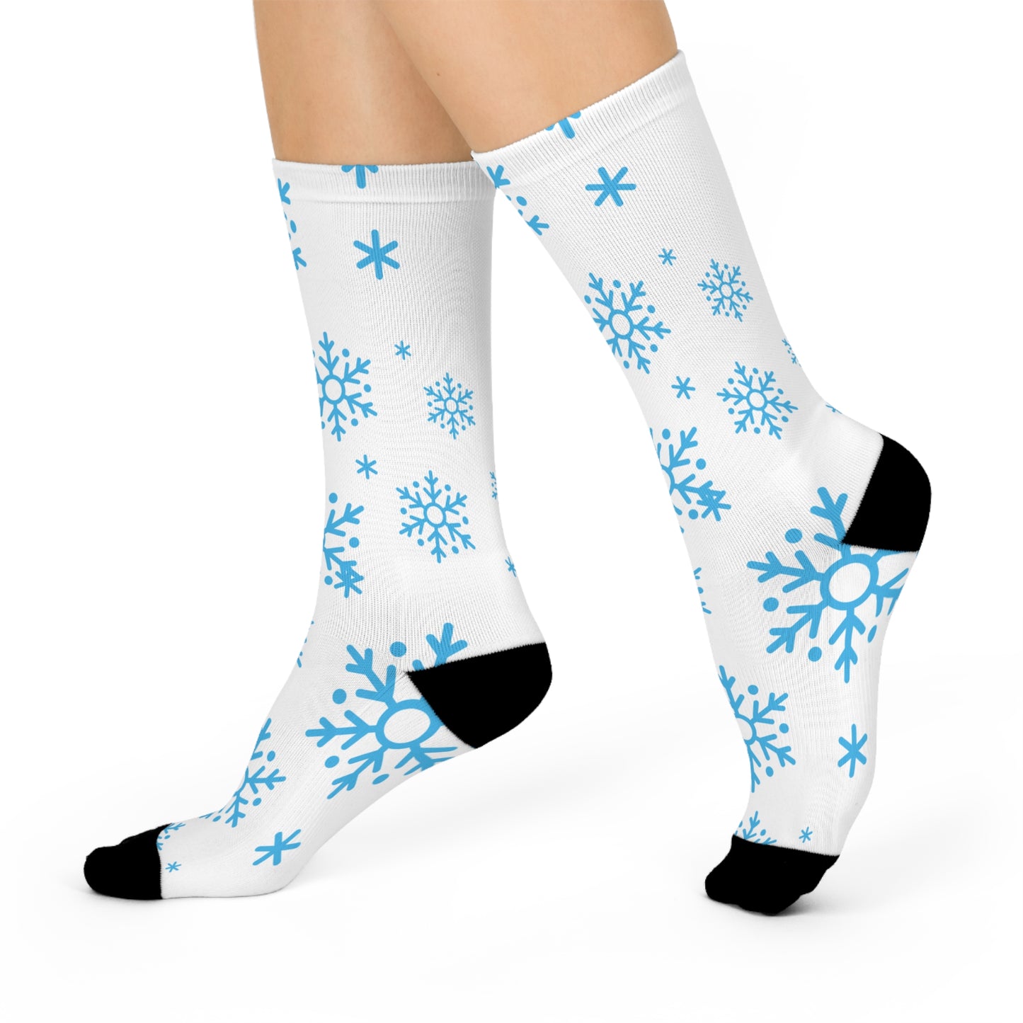 Cushioned Crew Socks Snowflakes