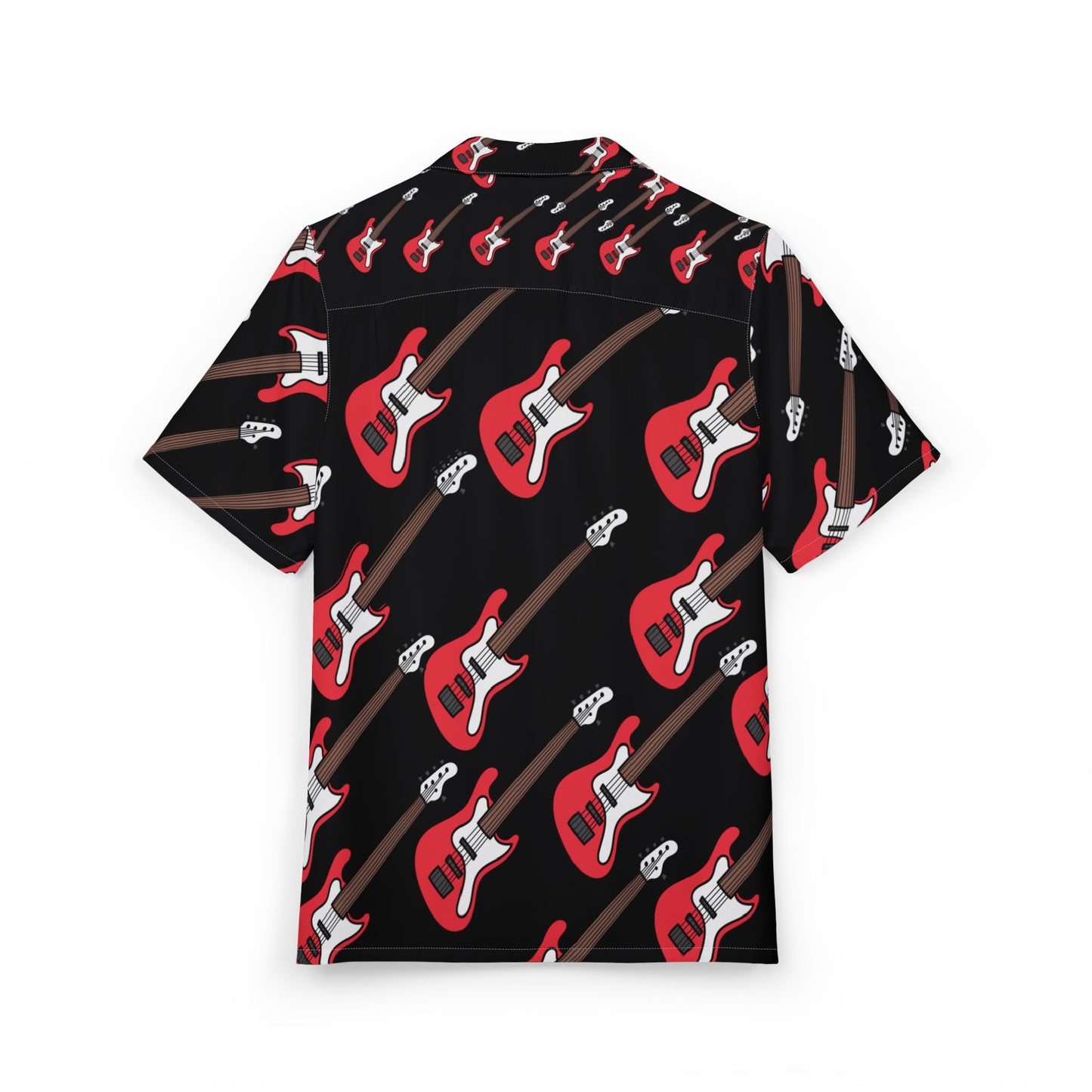 bass guitar  Unisex Hawaiian Button-Down Shirt (AOP)