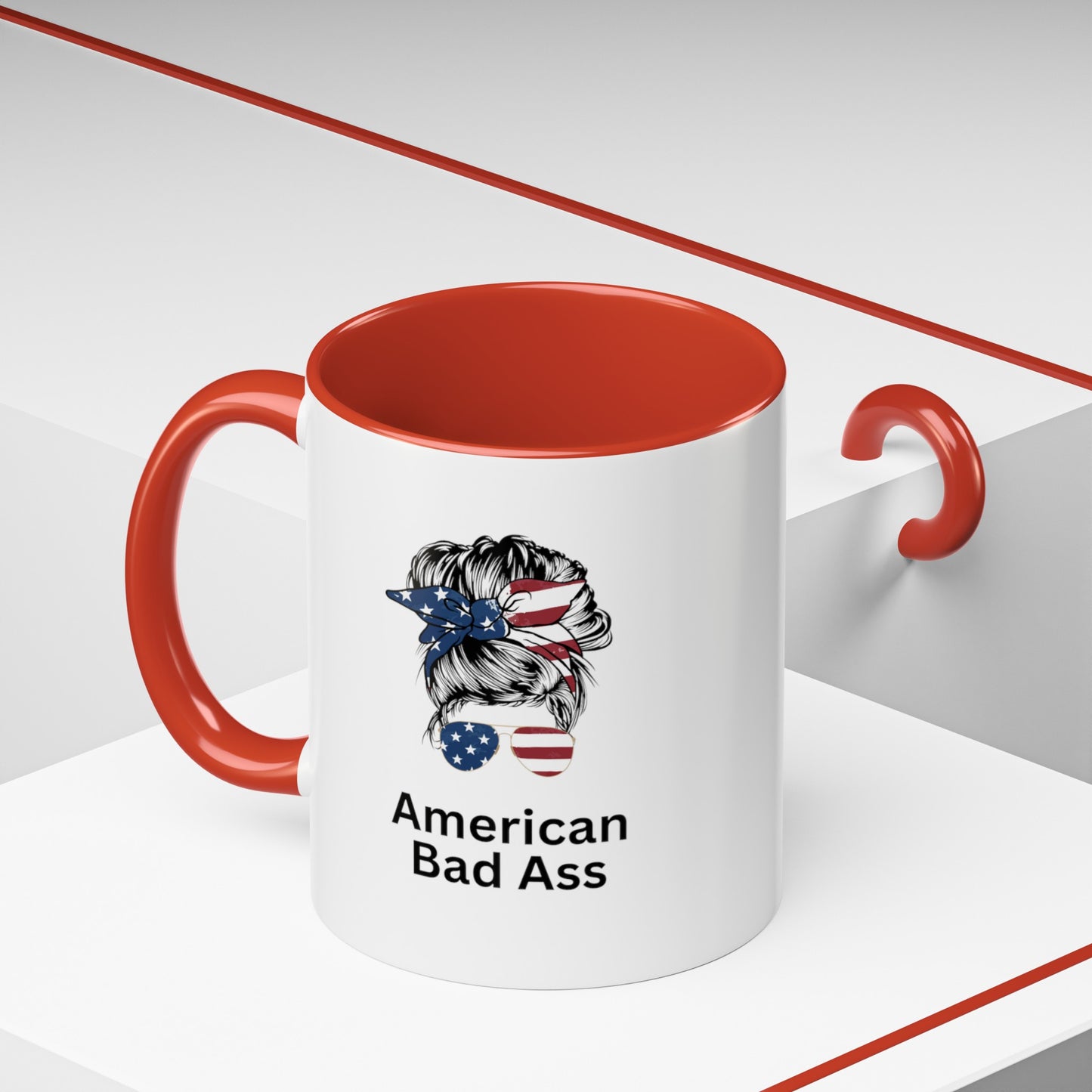 Accent Coffee Mug (11, 15oz) American Bad Ass