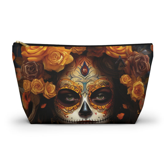 Accessory Pouch w T-bottom Sugar Skull