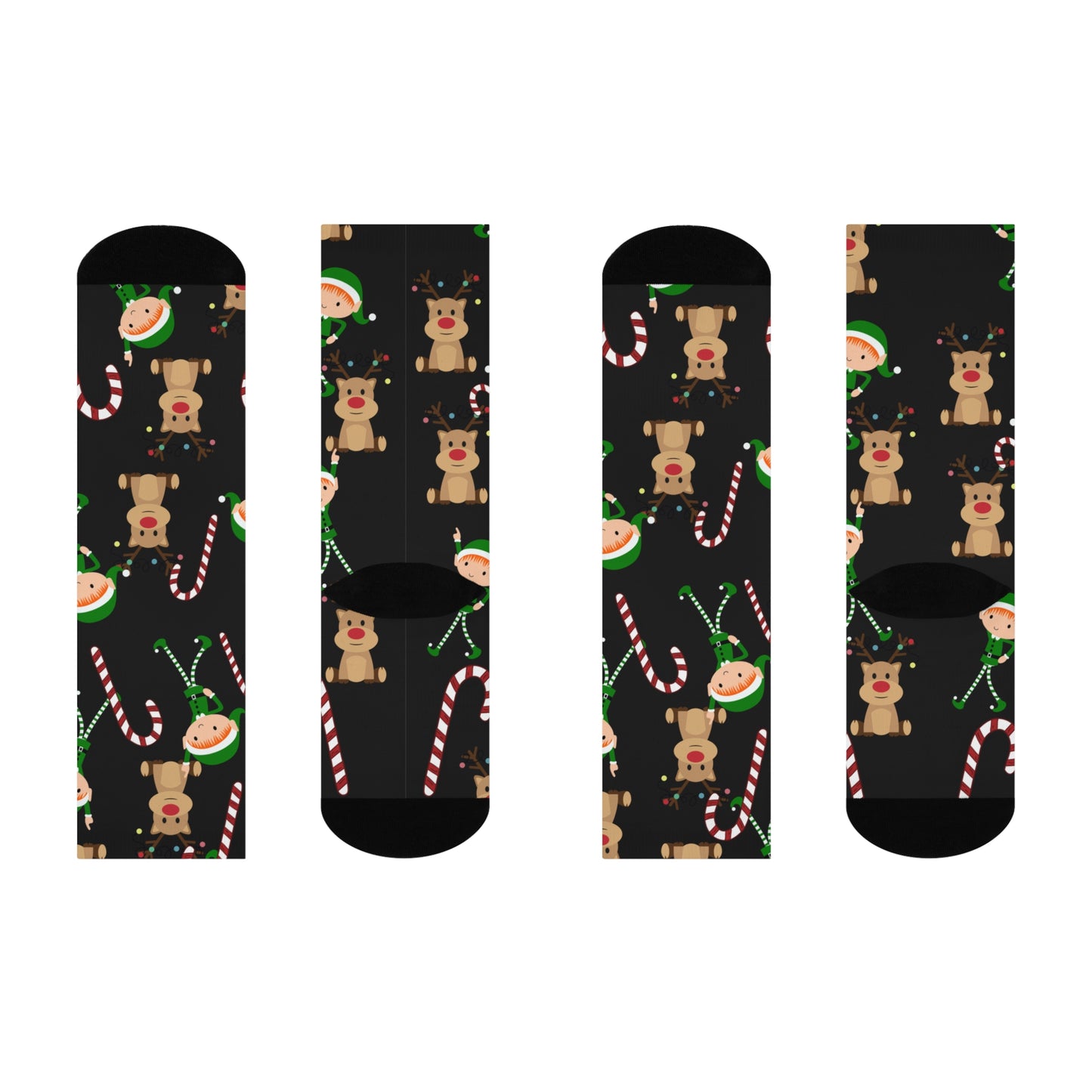 Cushioned Crew Socks Reindeer