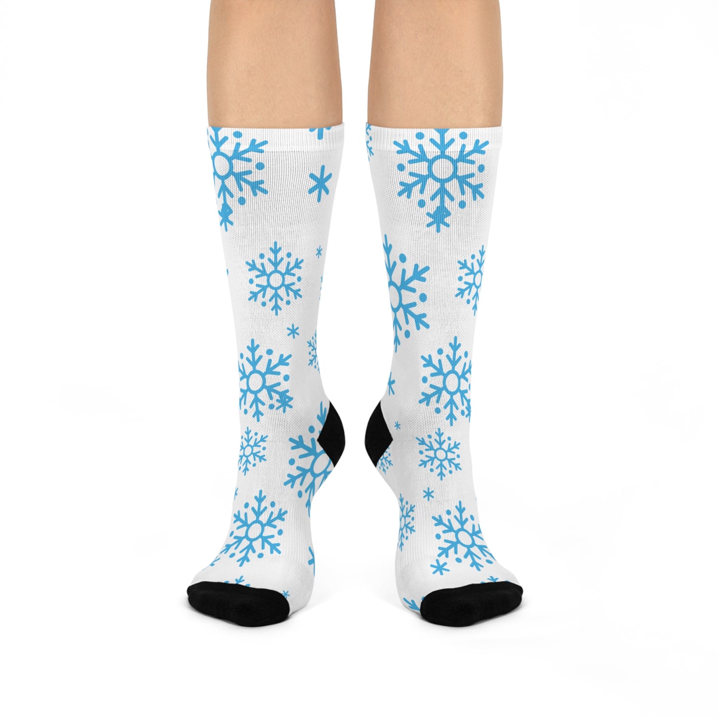 Cushioned Crew Socks Snowflakes