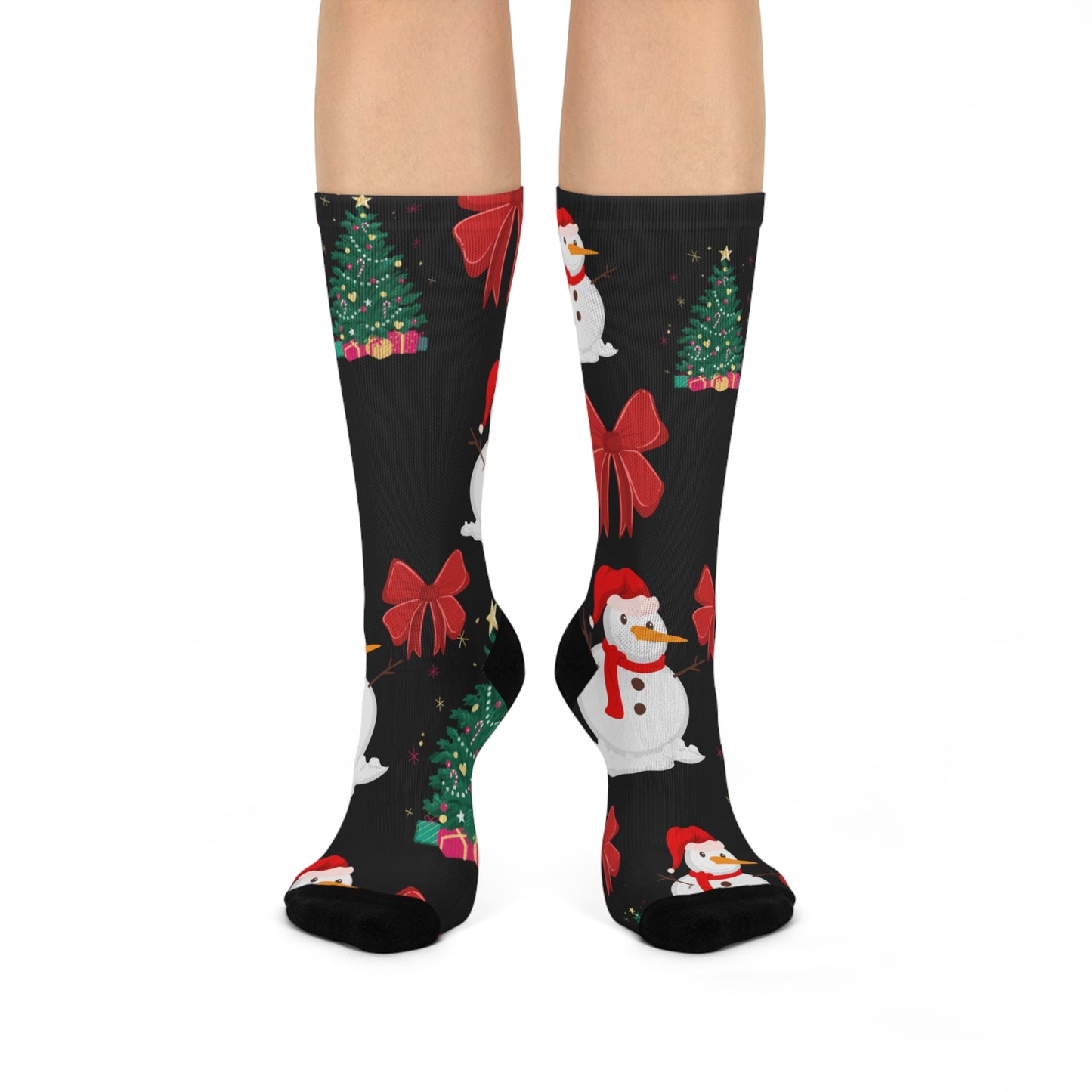 Cushioned Crew Socks Snowmen