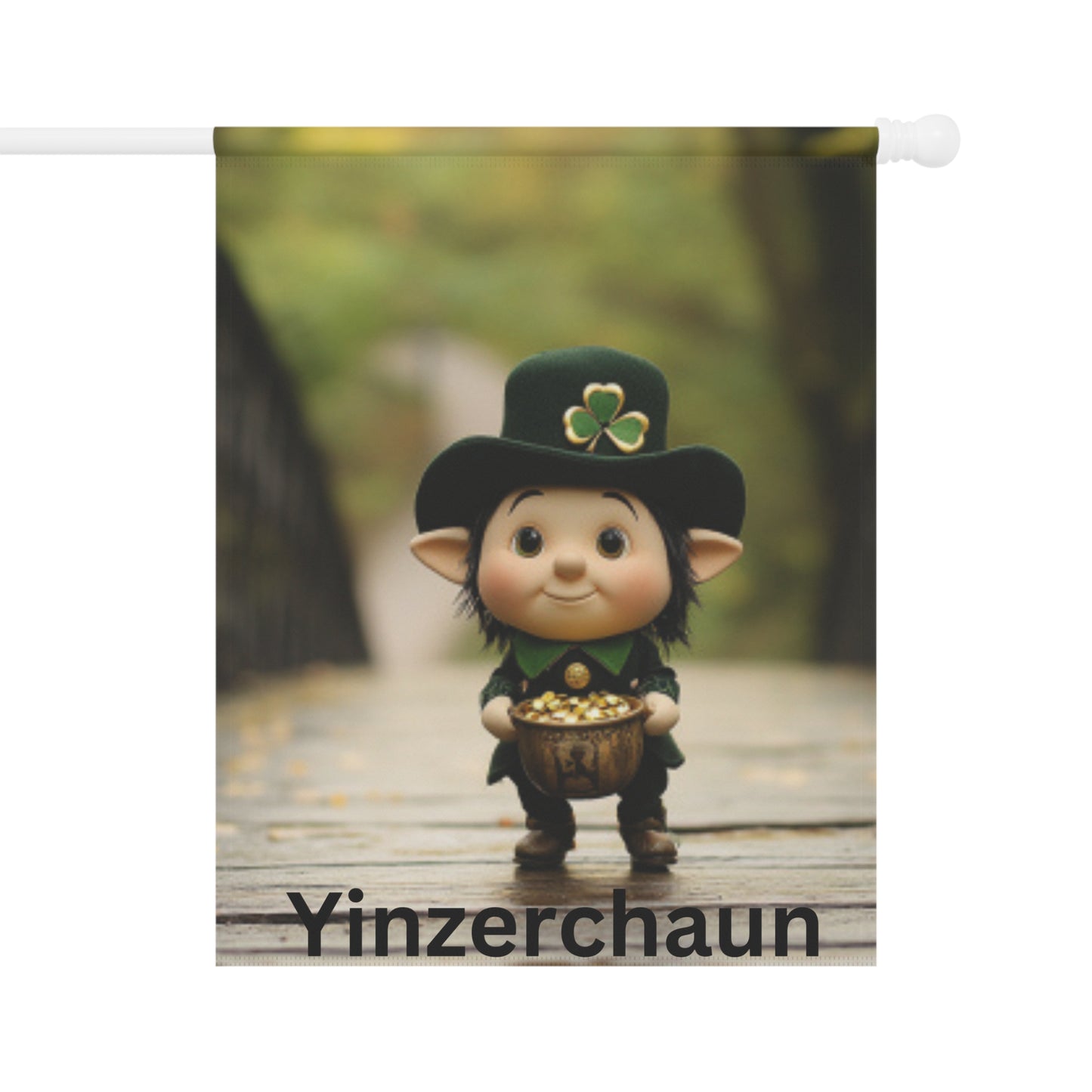 Whimsical Garden Banner - 'Yinzerchaun' St. Patrick's Day Decoration