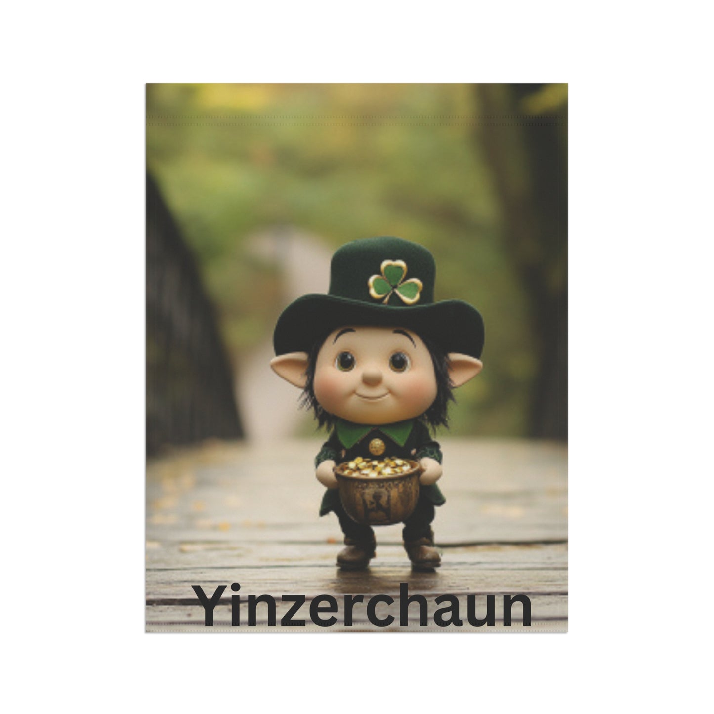 Whimsical Garden Banner - 'Yinzerchaun' St. Patrick's Day Decoration