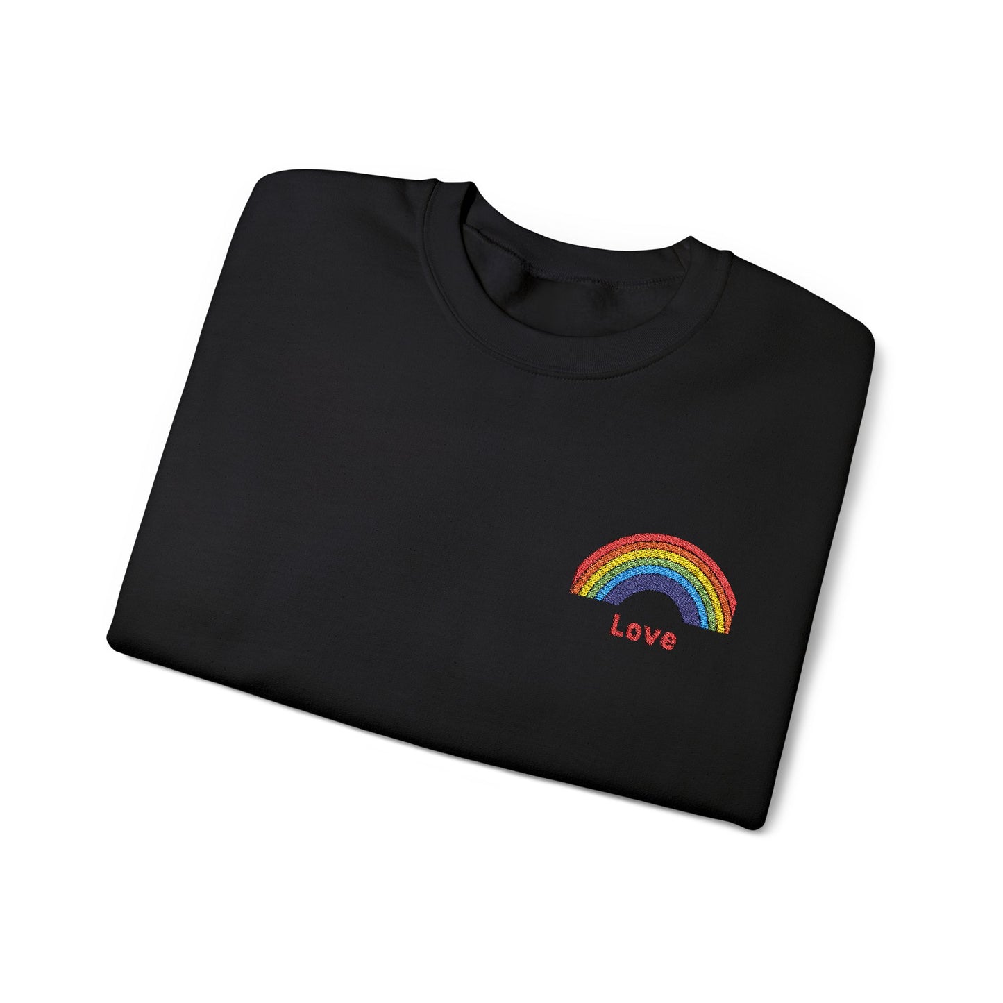 Rainbow Love Crewneck Sweatshirt - Unisex Heavy Blend