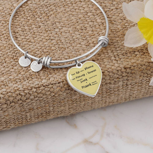 Luxury Heart Bangle Memorial