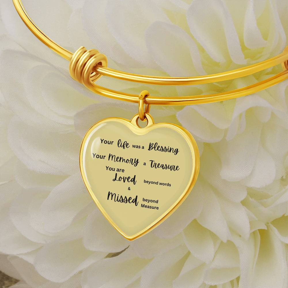 Luxury Heart Bangle Memorial