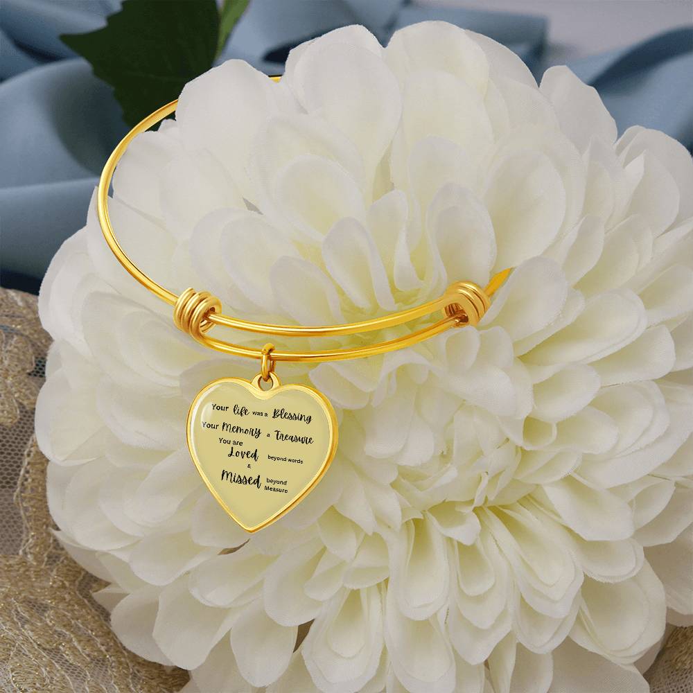 Luxury Heart Bangle Memorial