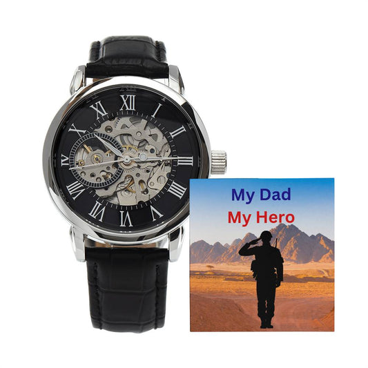 My Dad My Hero Openwork Watch  Temporary Discounted Pricing