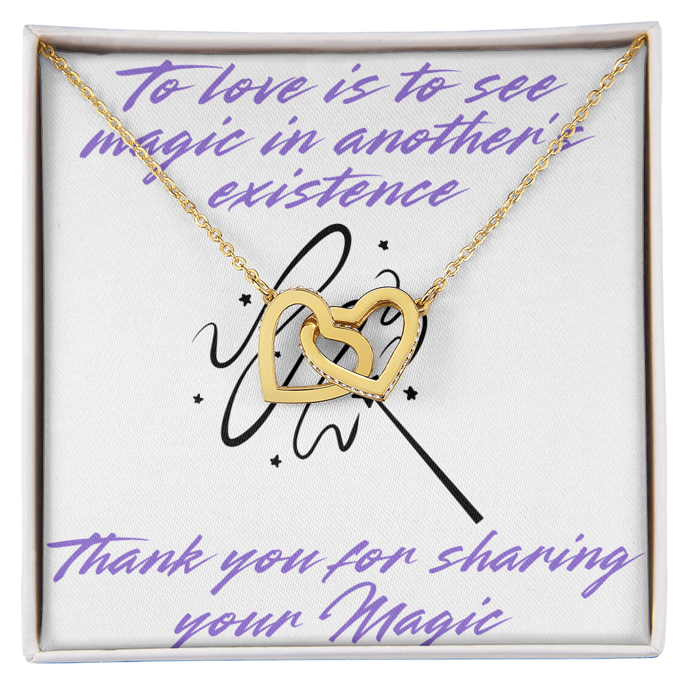 Interlocking Hearts Necklace (Yellow & White Gold Variants)