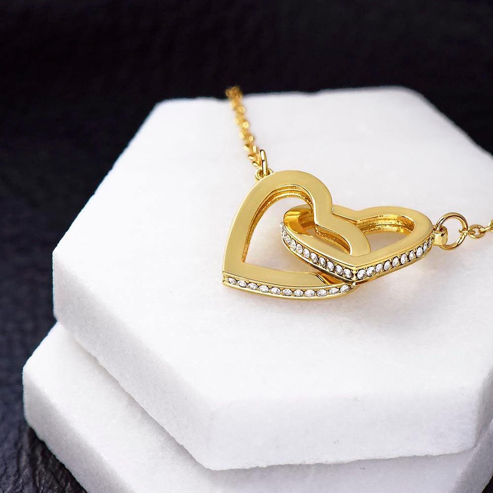 Interlocking Hearts Necklace (Yellow & White Gold Variants)