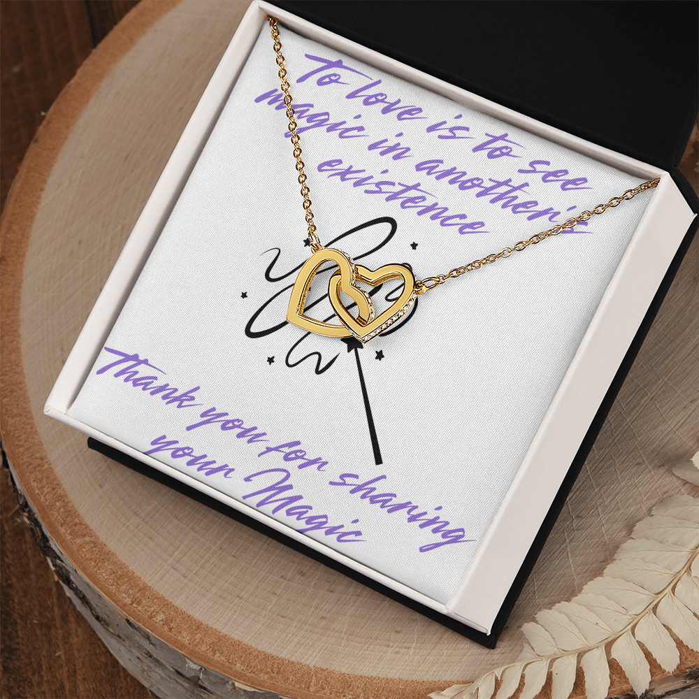 Interlocking Hearts Necklace (Yellow & White Gold Variants)