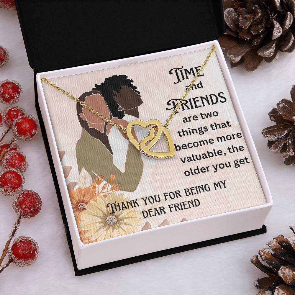 Time and Friends       Interlocking Hearts Necklace