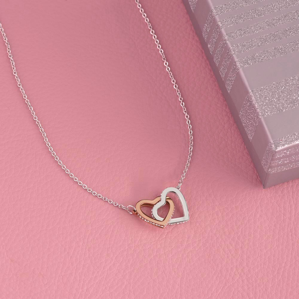 Interlocking Hearts Necklace (Yellow & White Gold Variants)