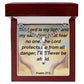 Artisan Cross Necklace on Cuban Chain w/ MC  Psalm 27:1