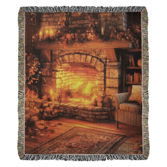 Heirloom Photo Woven Blanket  hearth