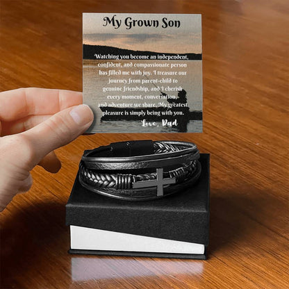 Men's Cross Bracelet My Grown Son