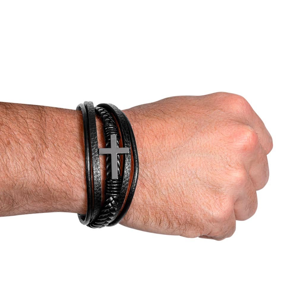 Be Strong  Men's Cross Bracelet