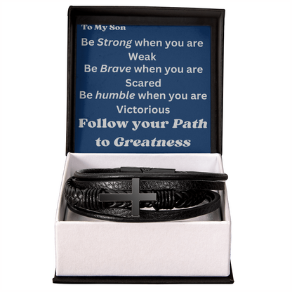 Be Strong  Men's Cross Bracelet