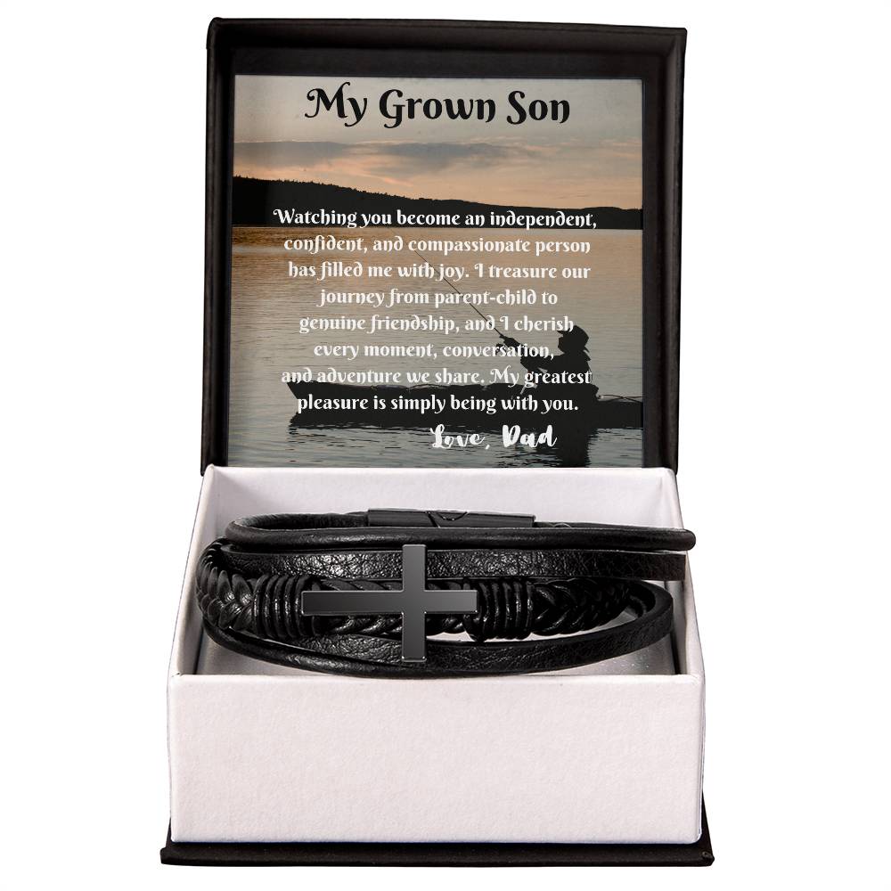 Men's Cross Bracelet My Grown Son