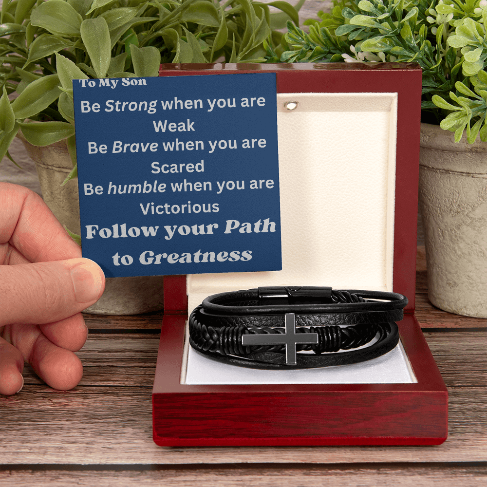 Be Strong  Men's Cross Bracelet