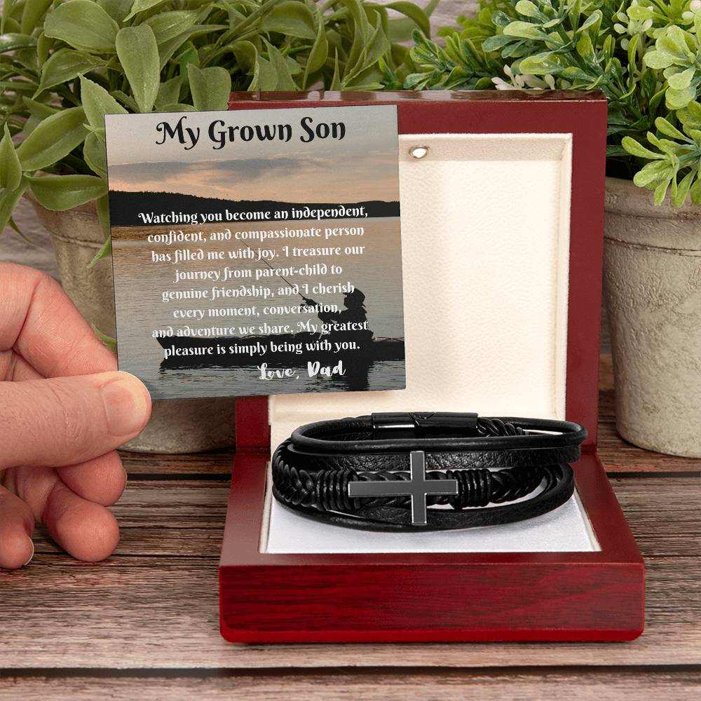 Men's Cross Bracelet My Grown Son