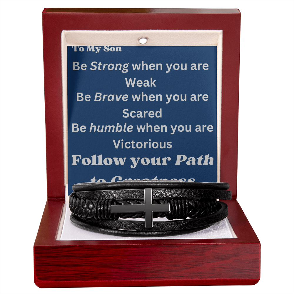 Be Strong  Men's Cross Bracelet