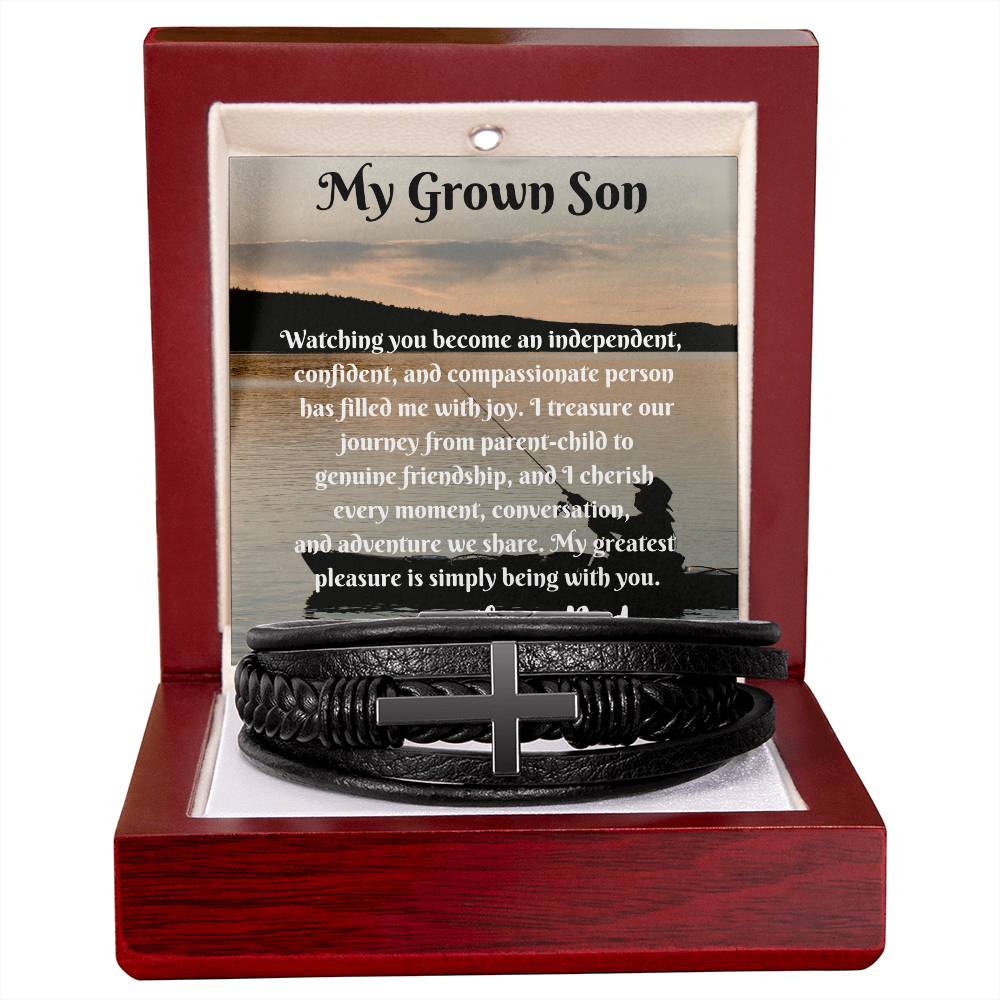 Men's Cross Bracelet My Grown Son