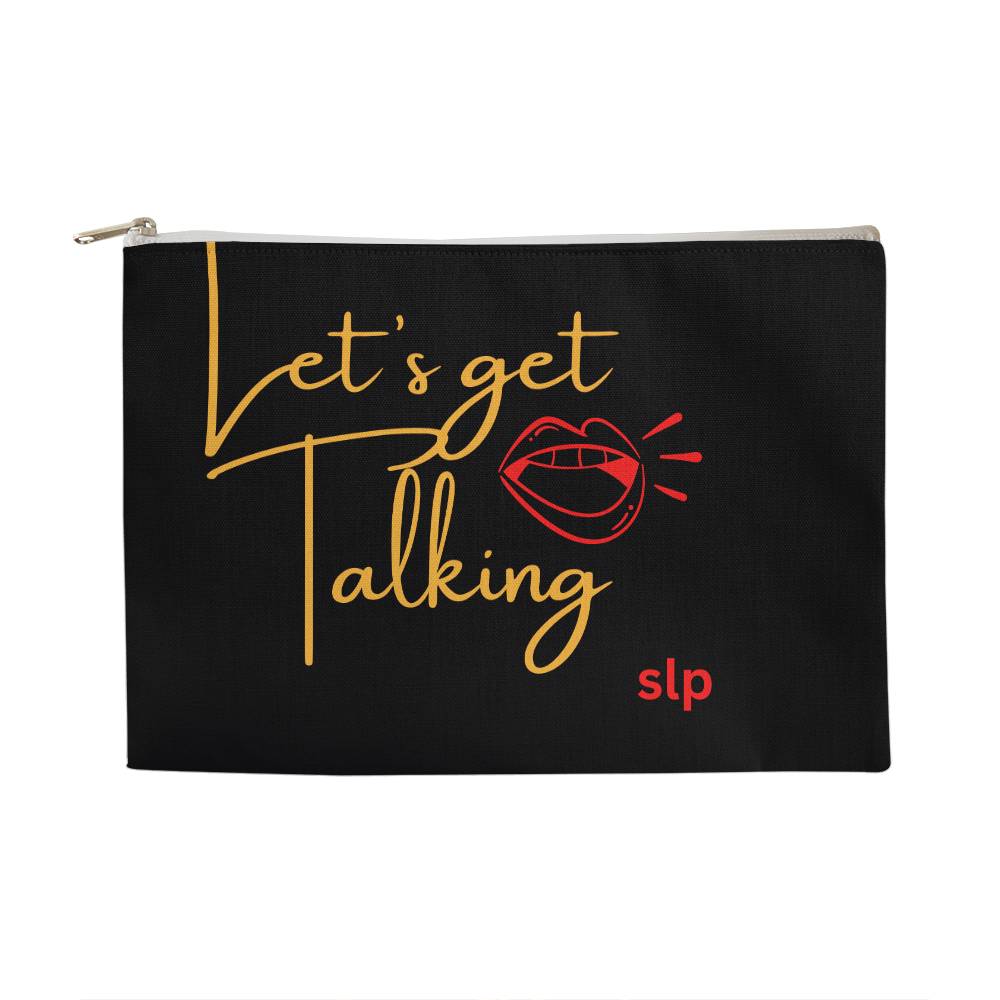 Let's get Talking zipper pouch