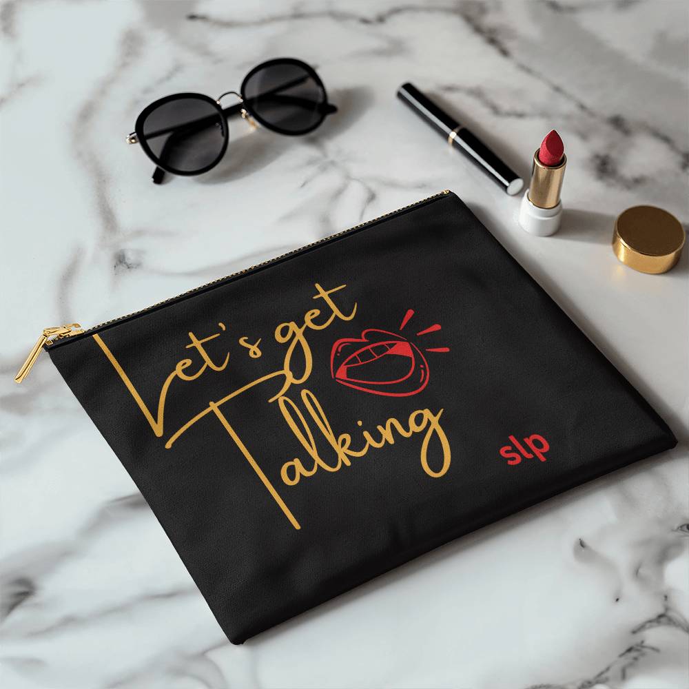 Let's get Talking zipper pouch