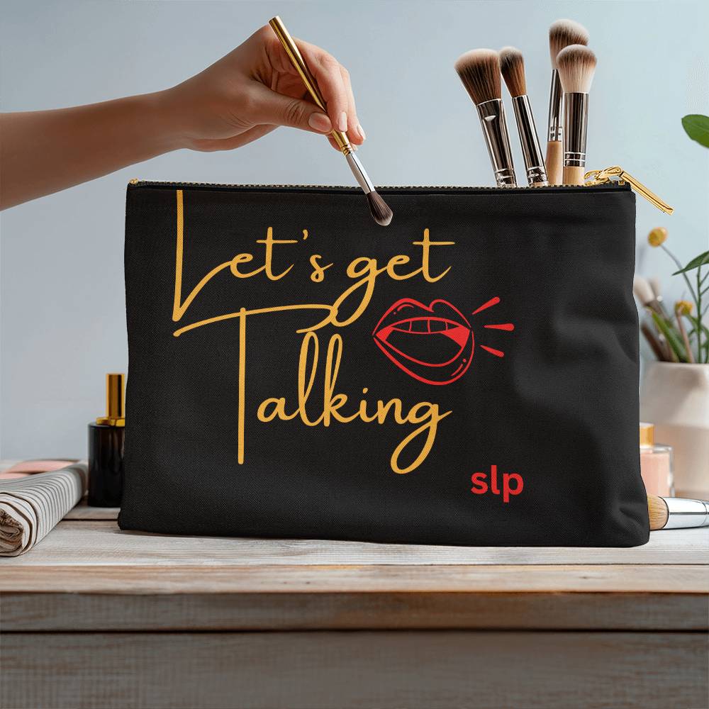 Let's get Talking zipper pouch