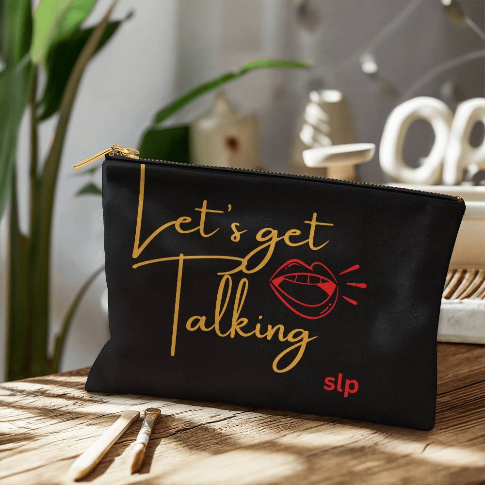 Let's get Talking zipper pouch