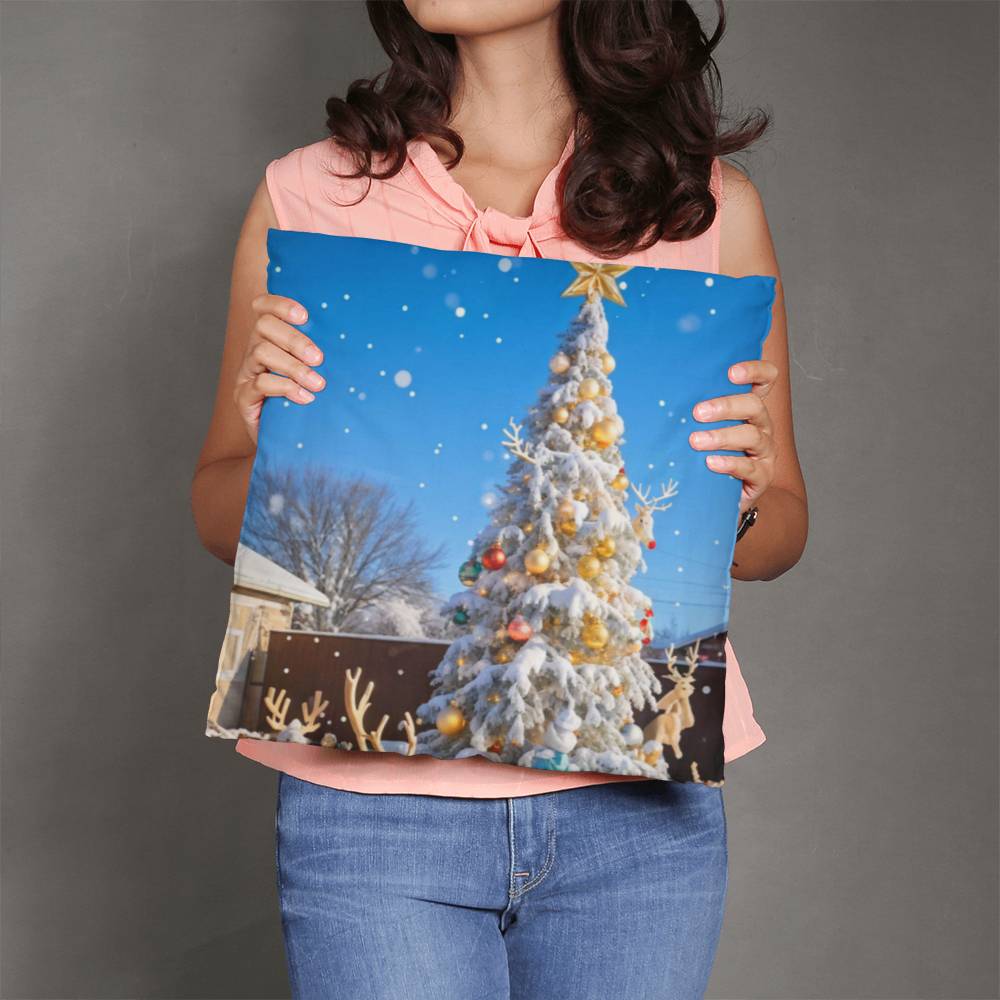 Glitter tree classic Pillow cover with insert 14" x 14"