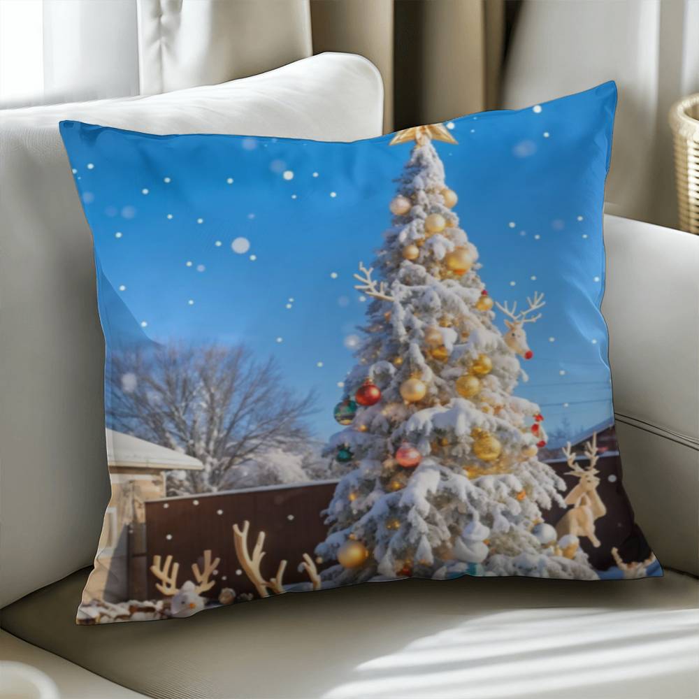 Glitter tree classic Pillow cover with insert 14" x 14"