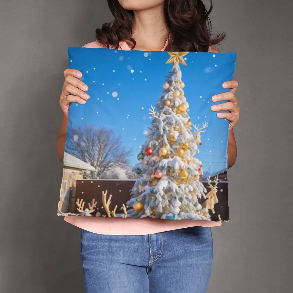 Glitter tree classic Pillow cover with insert 14" x 14"